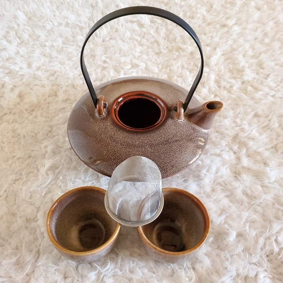 Bombay Other - Beautiful Bombay Company Cognac Ceramic Teapot Set